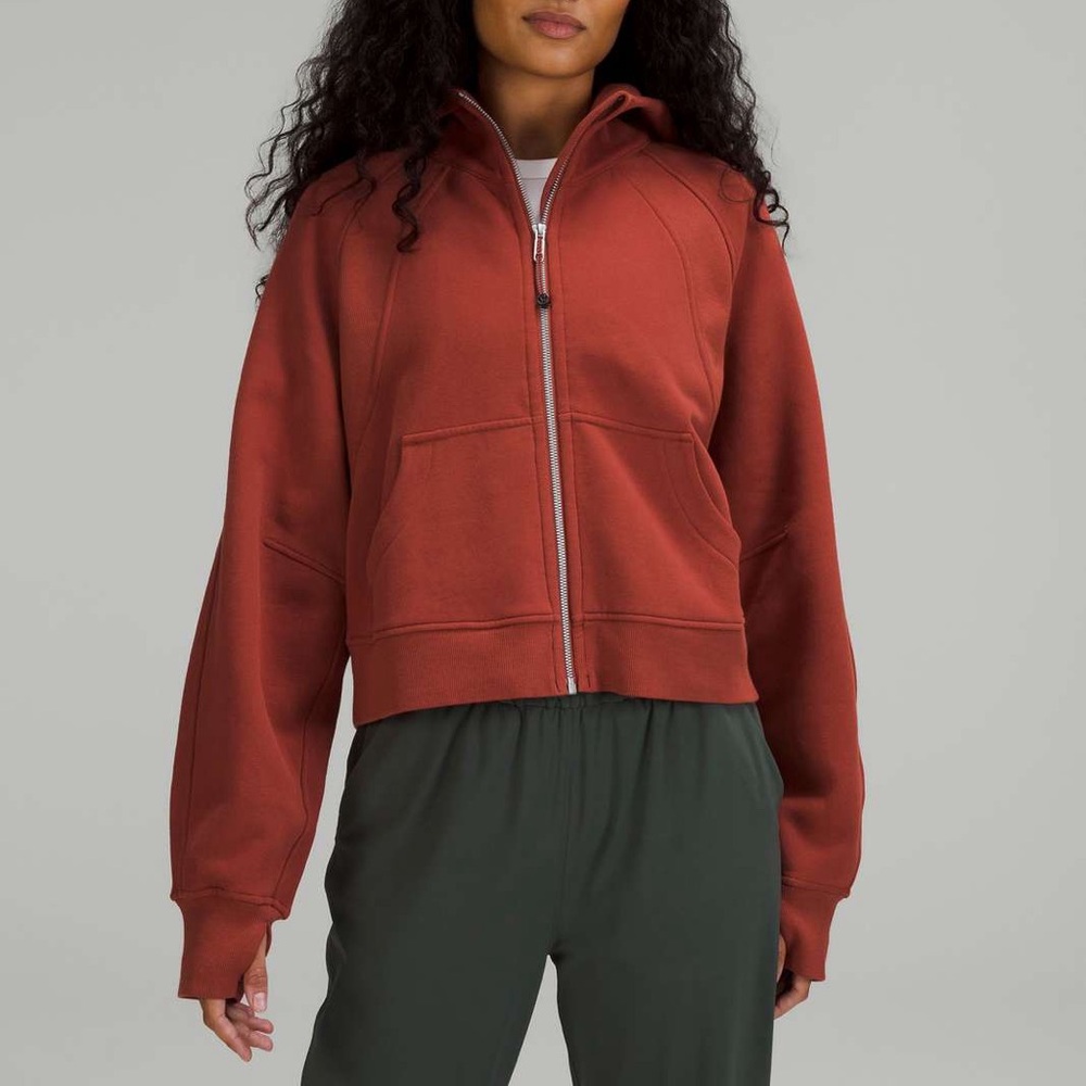 LULULEMON OVERSIZED ZIP UP SCUBA HOODIE CAYENNE SZ XL/XXL
